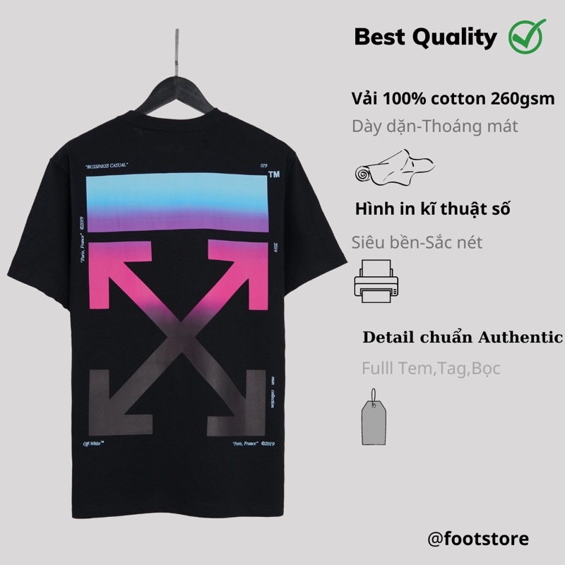 Áo thun Off White Gradient chuẩn siêu cấp mới nhất Áo thun Off White nam nữ cao cấp
