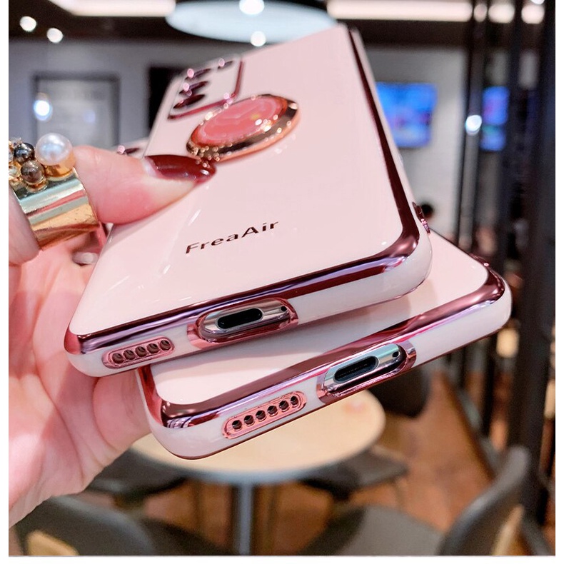 Ốp Điện Thoại TPU Mềm Mạ Điện Có Vòng Đỡ Cho Huawei Nova 7i 7 SE Nova 5T Nova 3 3i 3e Nova 8 Nova 9