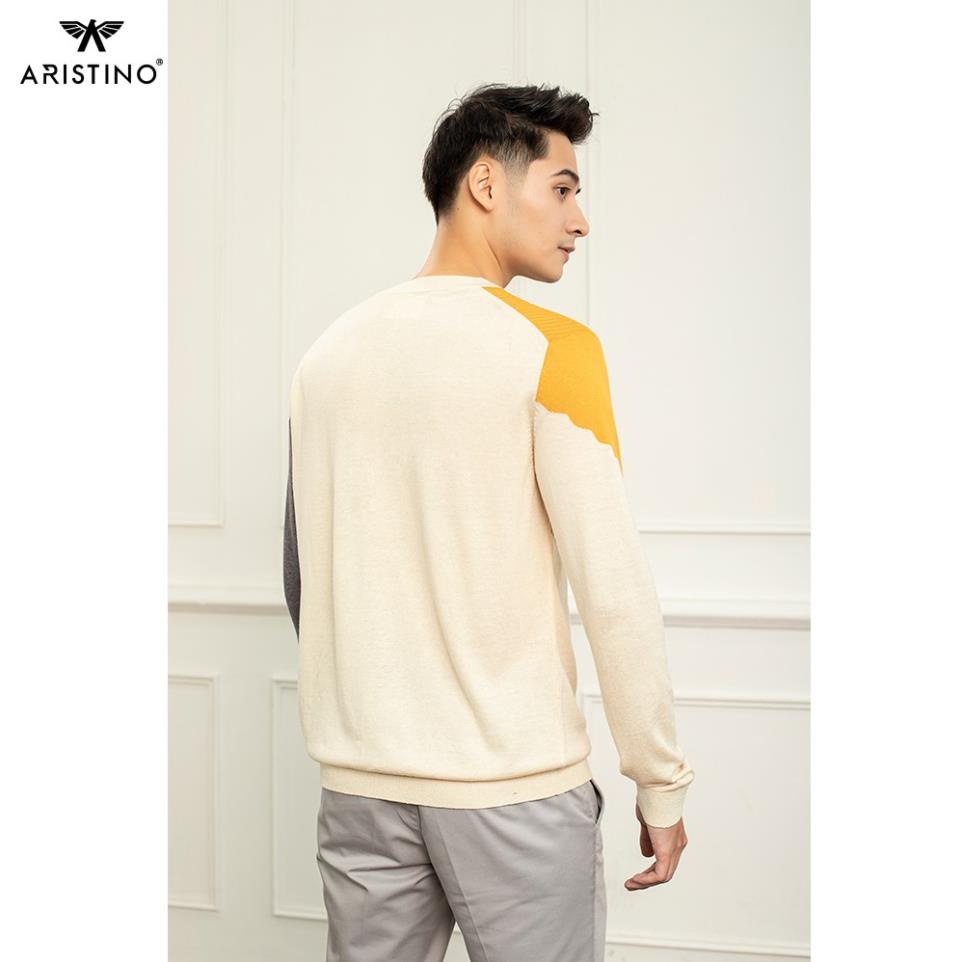 Áo len nam Aristino phom casual trẻ trung, màu sắc tươi tắn - AWO004W9