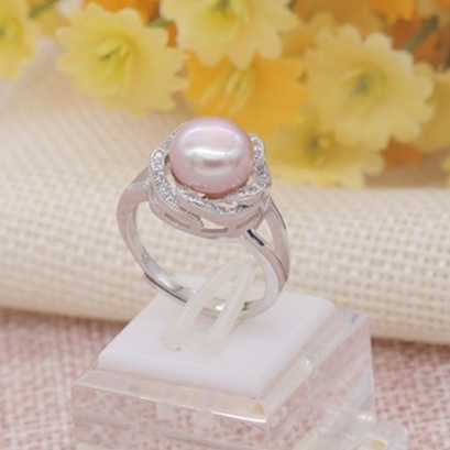 Nhẫn bạc nữ đính ngọc trai thật nuôi nước ngọt hàng thiết kế Rings N1404 - Bảo ngọc Jewelry