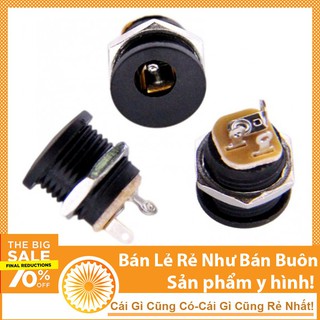 Jack DC Cái Tròn 5.5x2.1mm Có Ốc Vặn