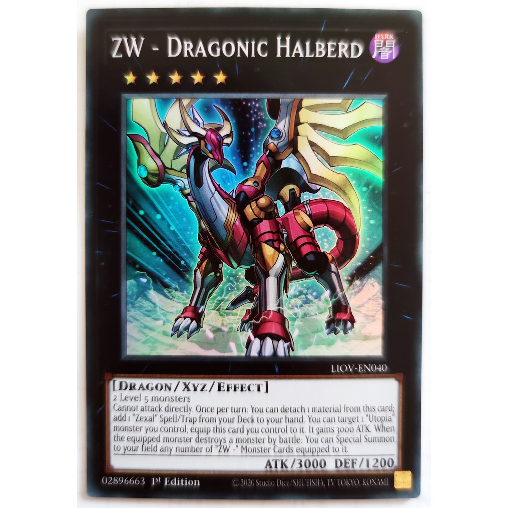 [Thẻ Yugioh] ZW - Dragonic Halberd |EN| Super Rare (ZEXAL)