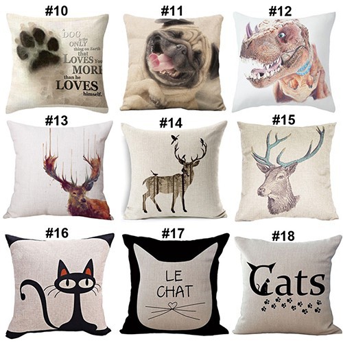 Vỏ gối tựa in hình động vật / mỏ neo dễ thương