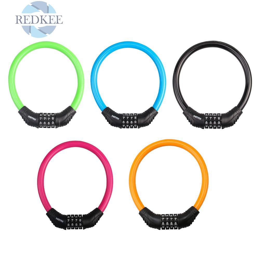 Khóa Cáp Xe Đạp Đặt Mật Mã 4 Chữ Số Chống Trộm An Toàn