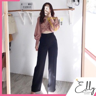 QUẦN ỐNG RỘNG DÁNG DÀI LƯNG CAO