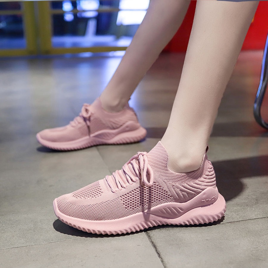 Giày Thể Thao Phối Lưới Siêu Nhẹ Thoáng Khí Thời Trang Cho Nữ