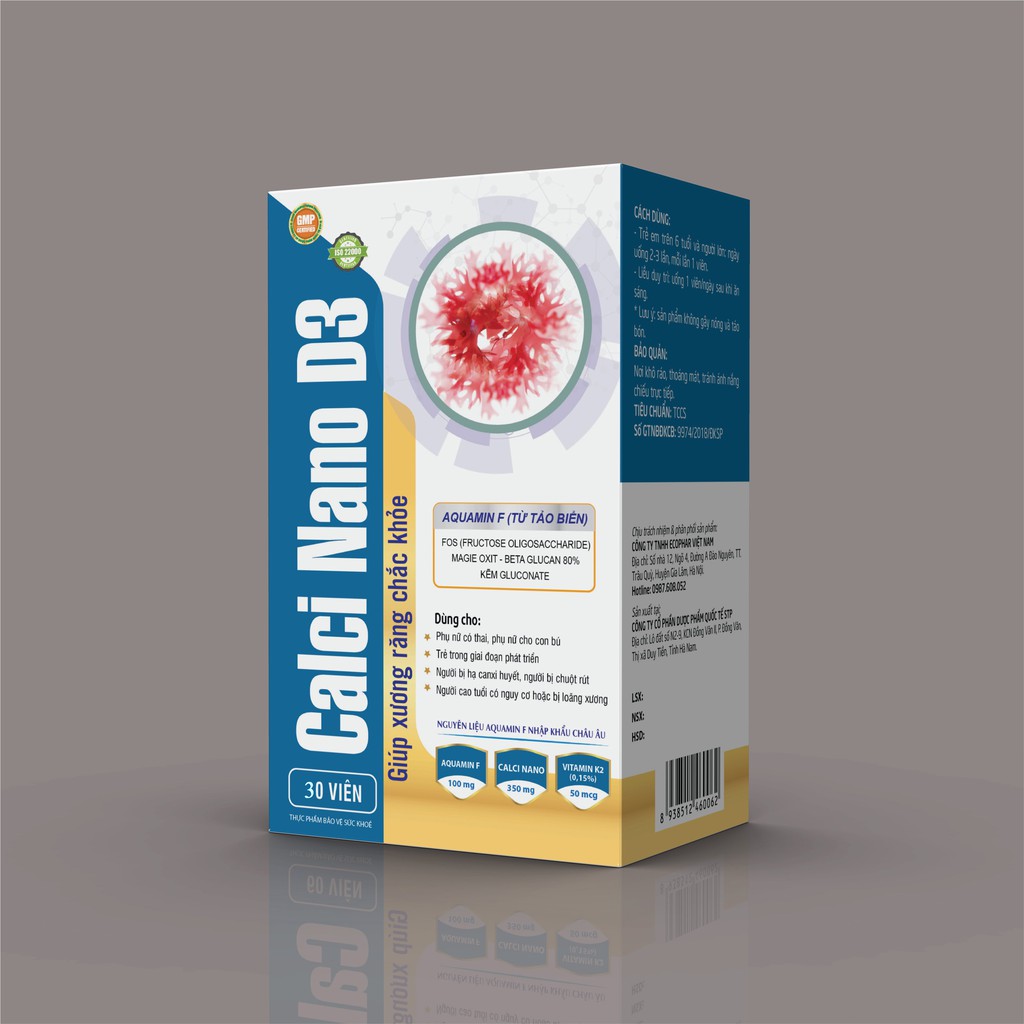 [Chính Hãng] - Bổ Sung Canxi, Vitamin D CALCI NANO D3 – Phát triển chiều cao và giảm nguy cơ còi xương ở trẻ