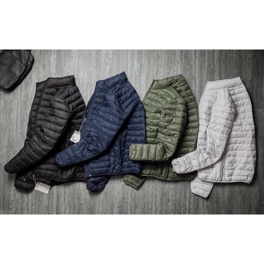 Áo phao lót bông cao cấp nam màu đen