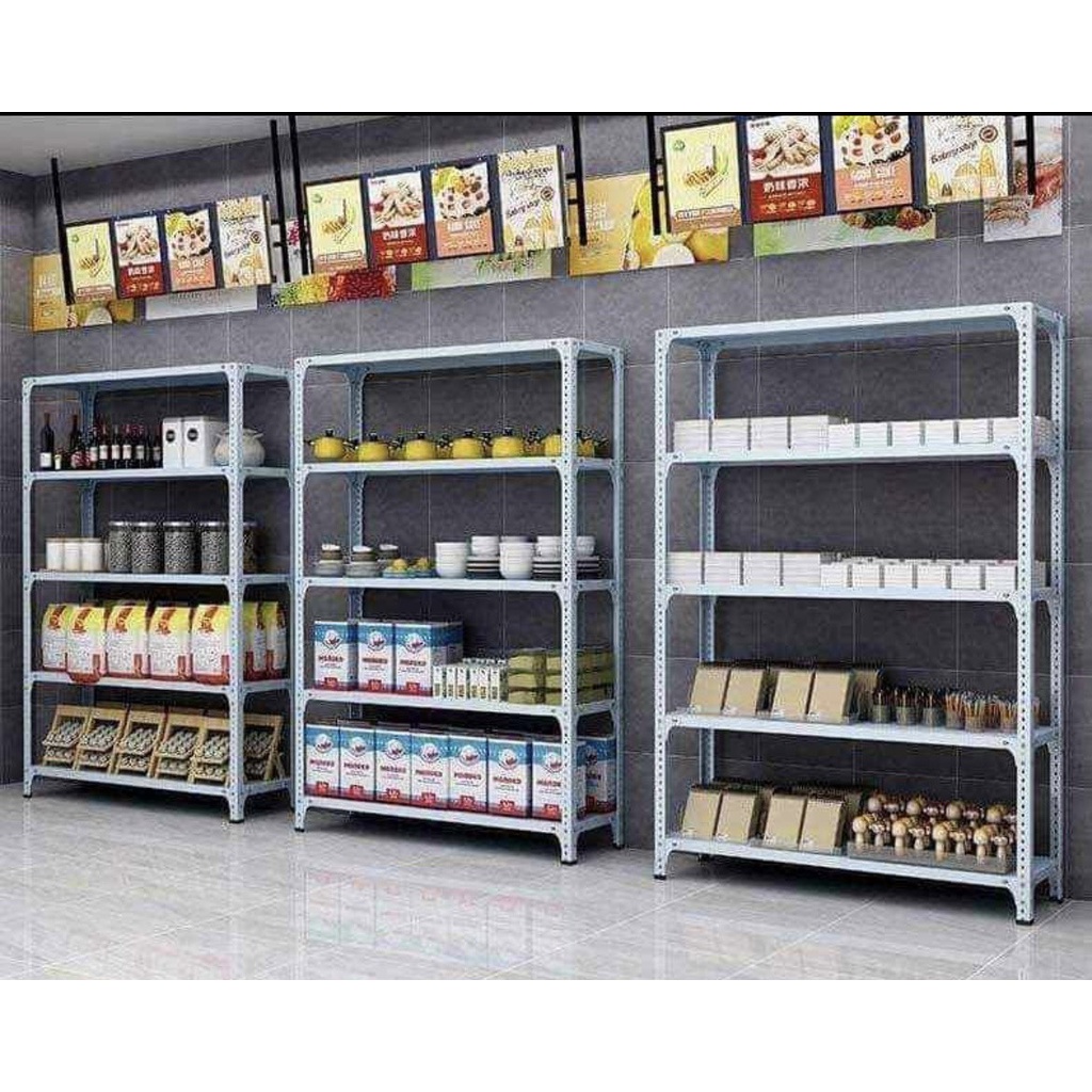 Kệ Sắt V lỗ đa năng D80cm x R30cm x C150cm x 4-5 tầng Kệ kho hàng,trưng bày