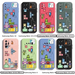 Case For Samsung galaxy Note 10 Note 10 LITE Note 10 PLUS Note 20 ULTRA Note 8 Note 9 New Edge Phone Case Monster Tetris Silicon Case Cases Hollow Silicon Cases Square Edge Protective Case For Camera
