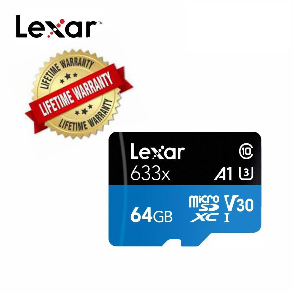 Thẻ nhớ Micro SD Lexar 64GB UHS-I 633x U3 100Mbs video 4k - Chính Hãng BH 36 Tháng