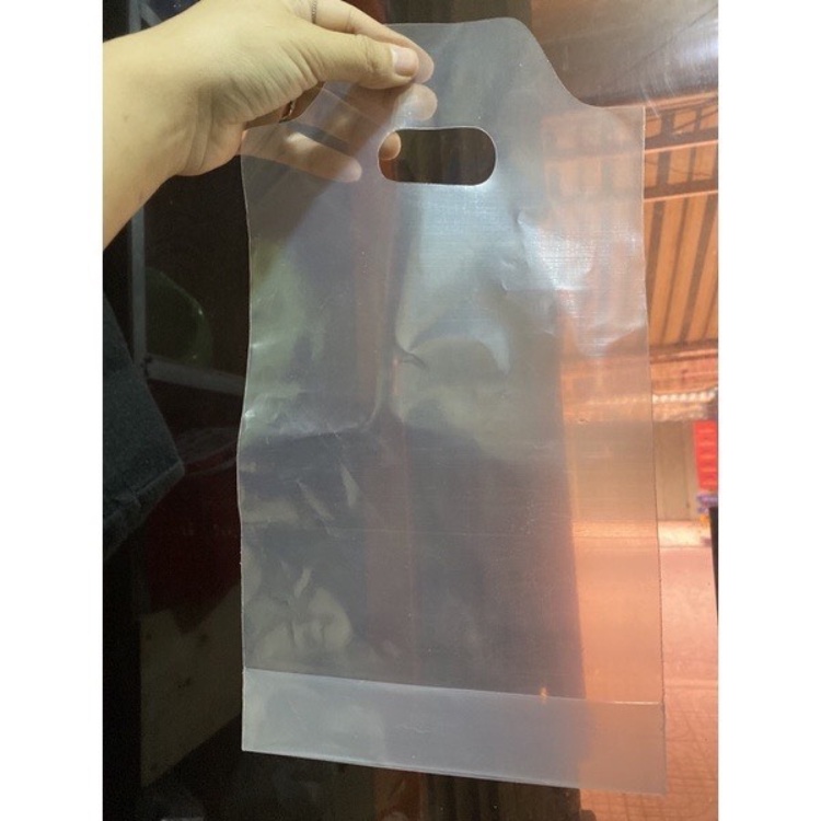 Túi  nilon có vách ngăn đựng 2 ly trà sữa và loại 1 ly trà sữa 1kg