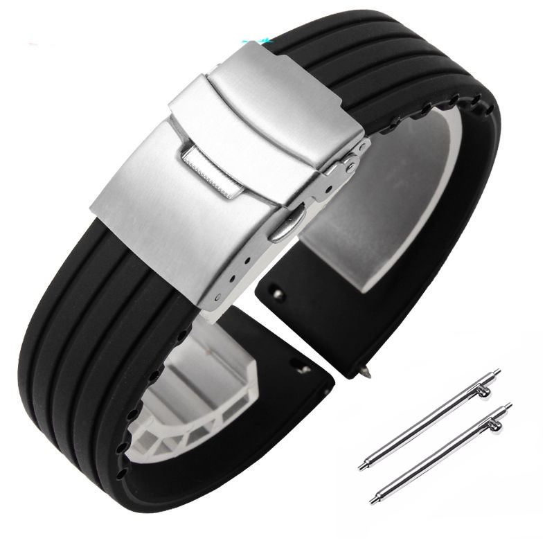 Dây Cao Su Silicon 18mm 20mm 22mm 24mm Cho Đồng Hồ Samsung Galaxy Watch4 Gear S2 S3