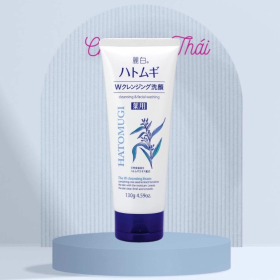 Sữa rửa mặt hạt ý dĩ Hatomugi The W Cleansing foam Nhật Bản