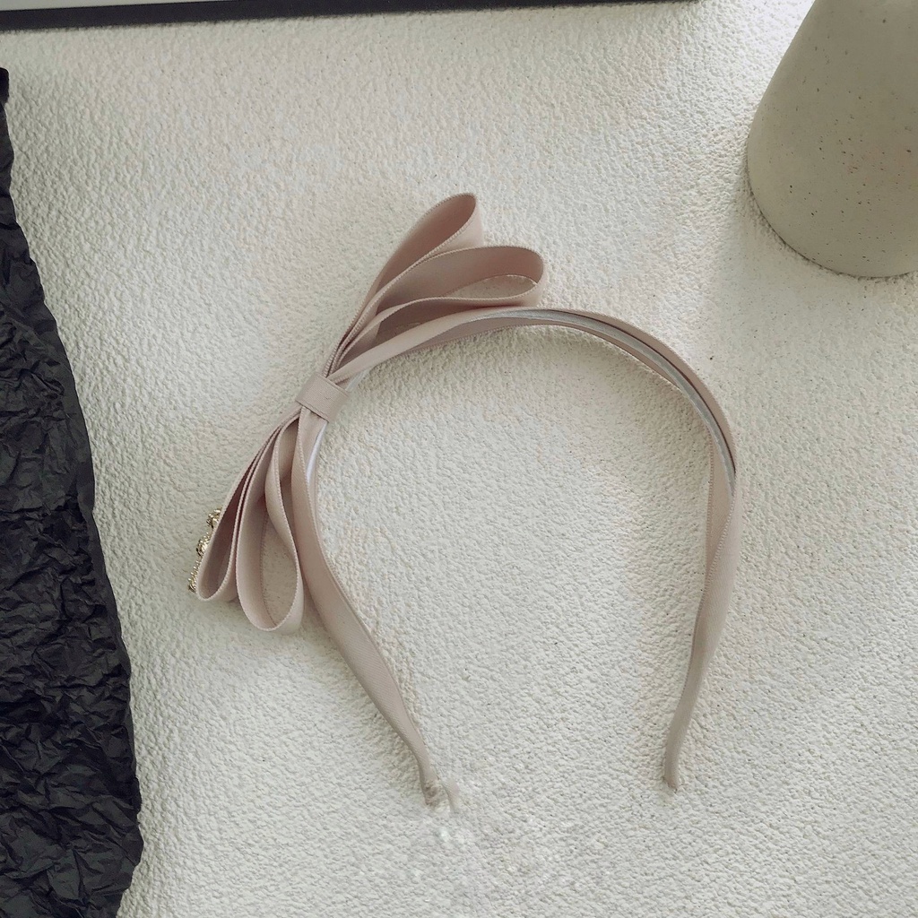 Combo Bờm tóc, kẹp nơ, Cặp tóc, Băng đô Carla màu Hồng Pastel phong cách tiểu thư