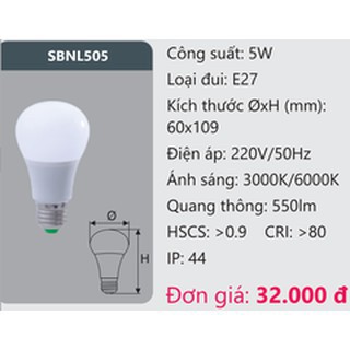 BÓNG ĐÈN LED BULB DUHAL 3W - 5W - 7W - 9W