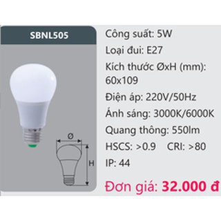 [GIÁ HỦY DIỆT] BÓNG ĐÈN LED BULB DUHAL 3W - 5W - 7W - 9W (KBNL)