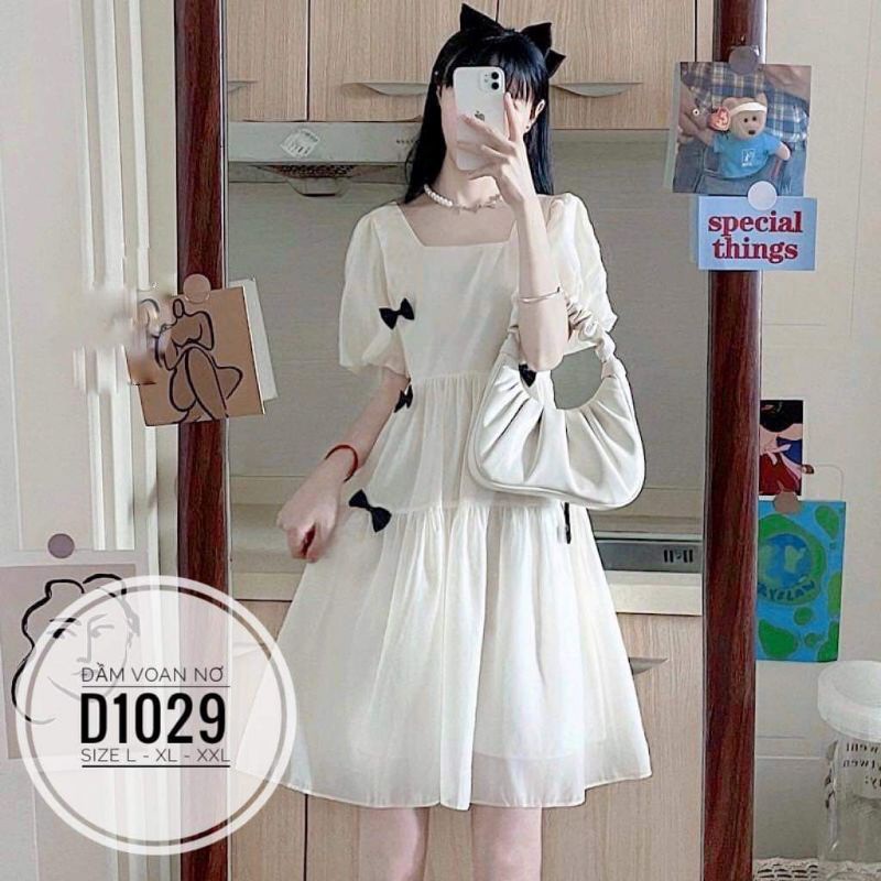 ĐẦM BABYDOLL PHỐI NƠ BIGSIZE