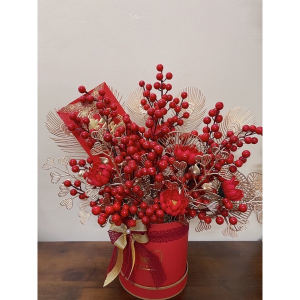 Trụ hoa đào đông tài lộc siêu xinh