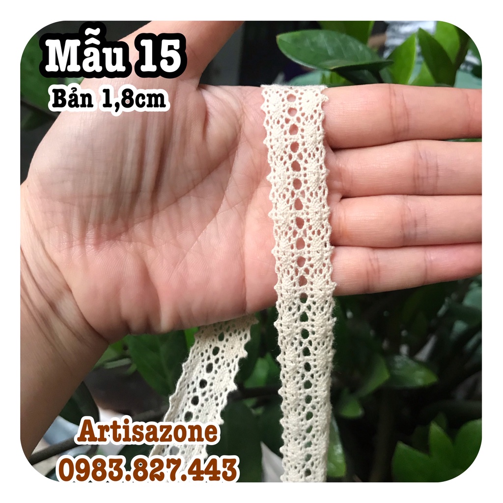Ruy băng ren nâu - Bản rộng từ 1cm - 4,5cm, dài 02mét  - Đọc kỹ mô tả sản phẩm