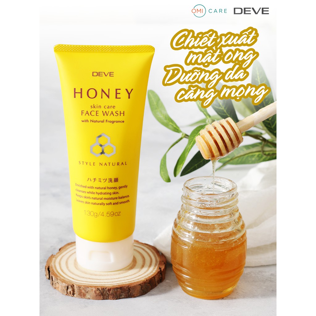 Sữa Rửa Mặt Chiết Xuất Mật Ong Deve Honey Face Wash (130g)