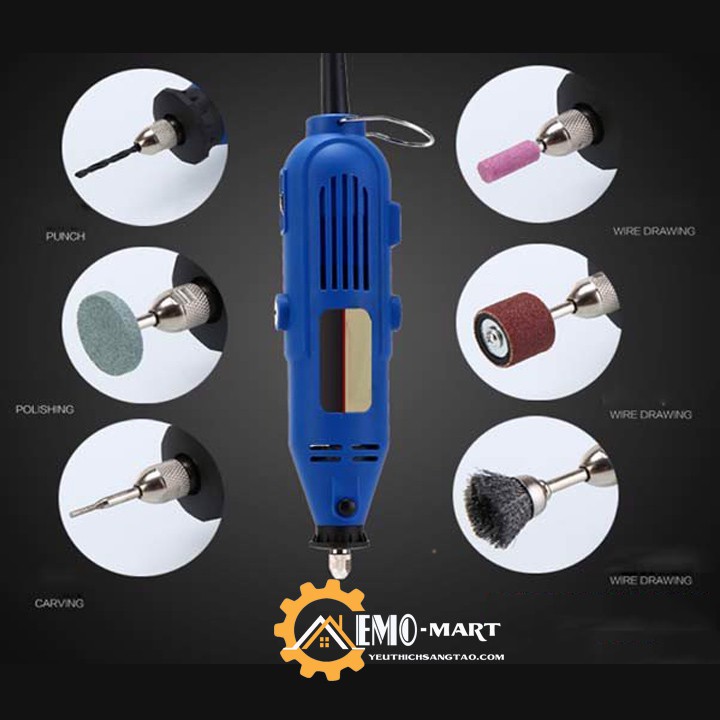 ⚡️𝗕𝗛 𝟭𝟮 𝗧𝗛𝗔́𝗡𝗚⚡️ Bộ máy khoan mài mini đa năng V2 ⚡️ Điều khiển 6 tốc độ vô cấp - Tốc độ vòng quay không tải 37000 RPM