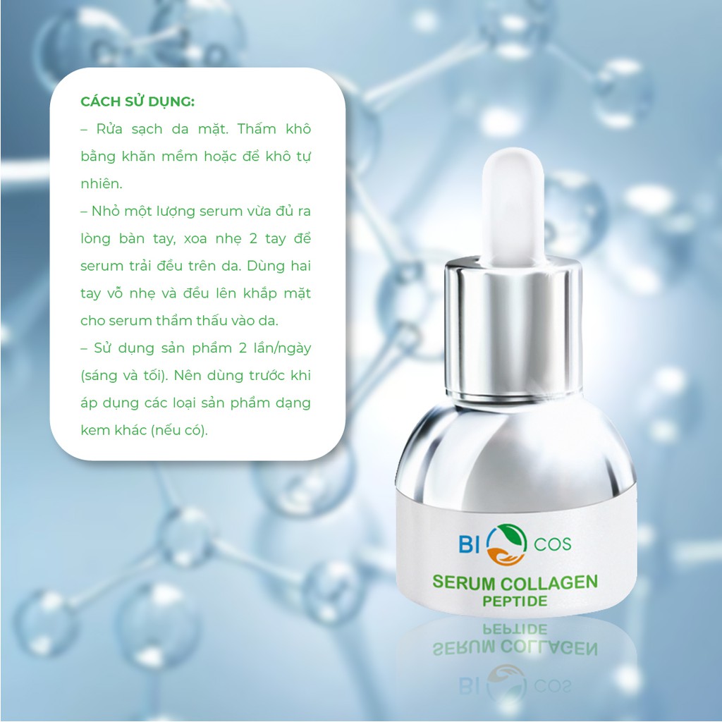 Serum Collagen Peptide Dưỡng Ẩm Và Làm Mềm Da, Tái Tạo Da Làm Mờ Thâm Nám BIO COSMETICS (20ml). | BigBuy360 - bigbuy360.vn