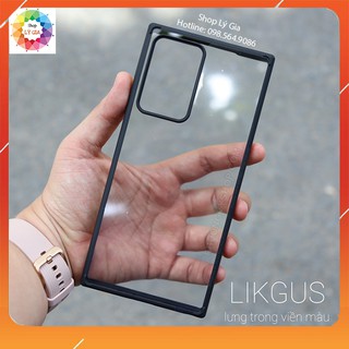 Ốp lưng Likgus trong suốt viền màu chống sốc cho Note 20 Ultra / Note 20