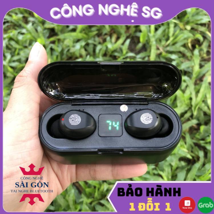 Tai nghe Bluetooth true wireless AMOI F9 | bản QUỐC TẾ | nút cảm ứng | Bluetooth 5.0 | Pin 280 giờ | sạc dự phòng 2019
