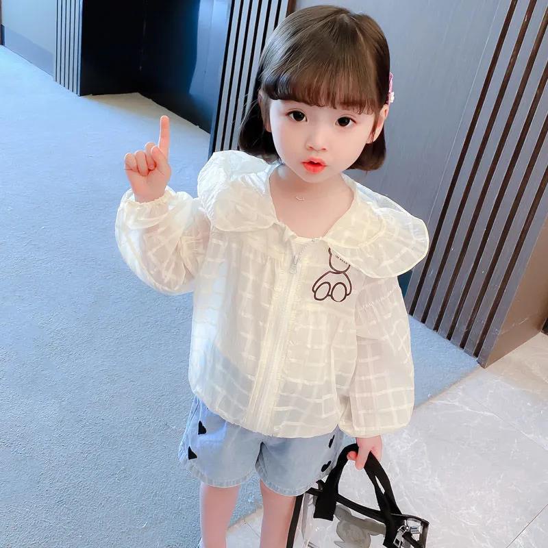 Áo khoác mỏng nhẹ thoáng khí chống tia UV phong cách mới cho bé gái