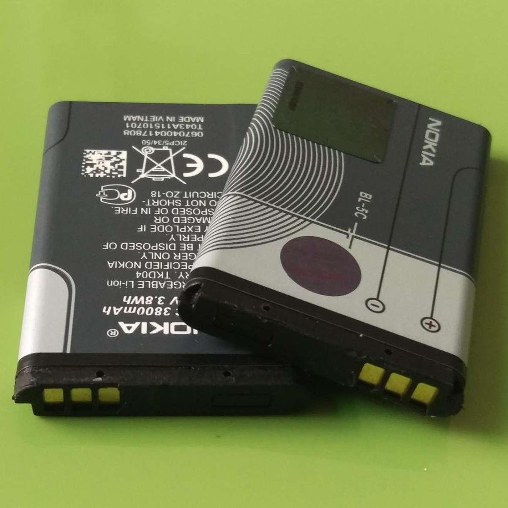 Pin Nokia BL 5C zin LK, 2iC Chống Phù,Chống Nổ, Dung Lượng 1020mAh ,Cho Nokia 1280,1200,1110i,7610