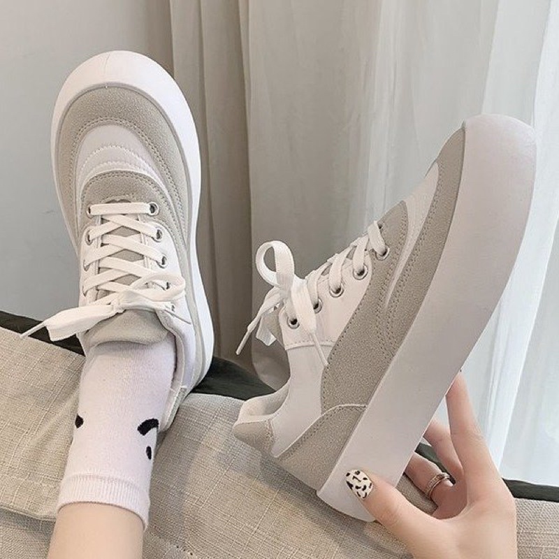 GIÀY THỂ THAO SNEAKER NỮ G68 ĐẾ BÁNH MÌ HÀNG CAO CẤP PHONG CÁCH HÀN QUỐC ĐẸP GIÁ RẺ