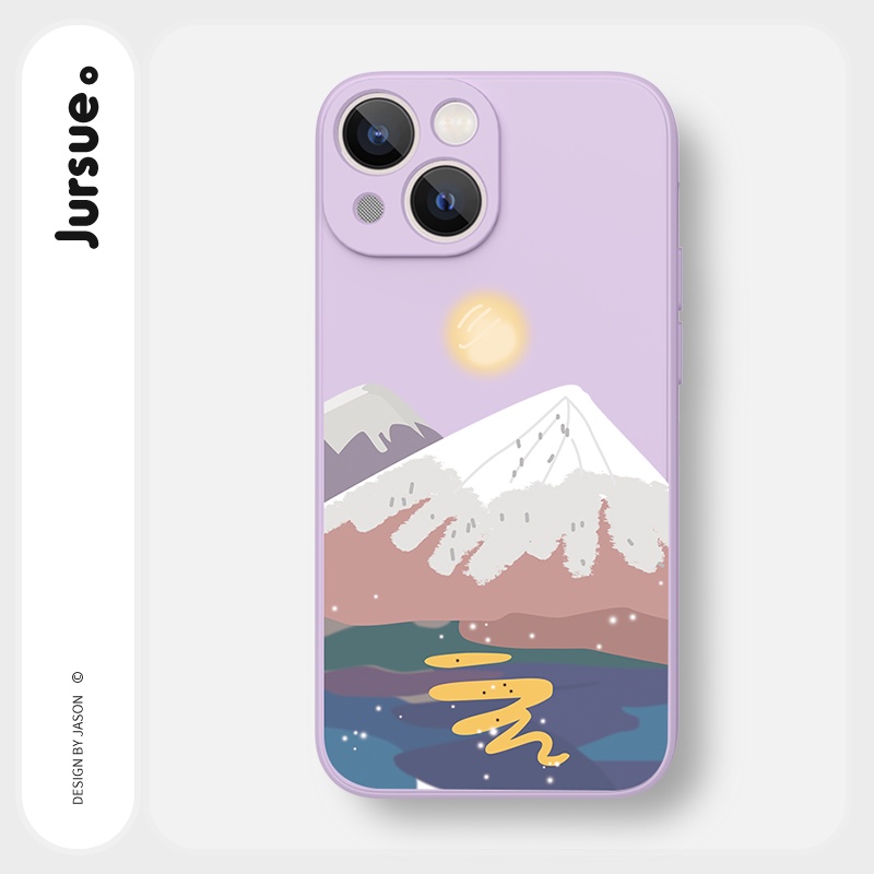 Ốp lưng JURSUE silicon mềm hình dễ thương đẹp cho iPhone 13 12 11 Pro Max SE 2020 X XR XS 8 7 ip 6S 6 Plus kute Y1756