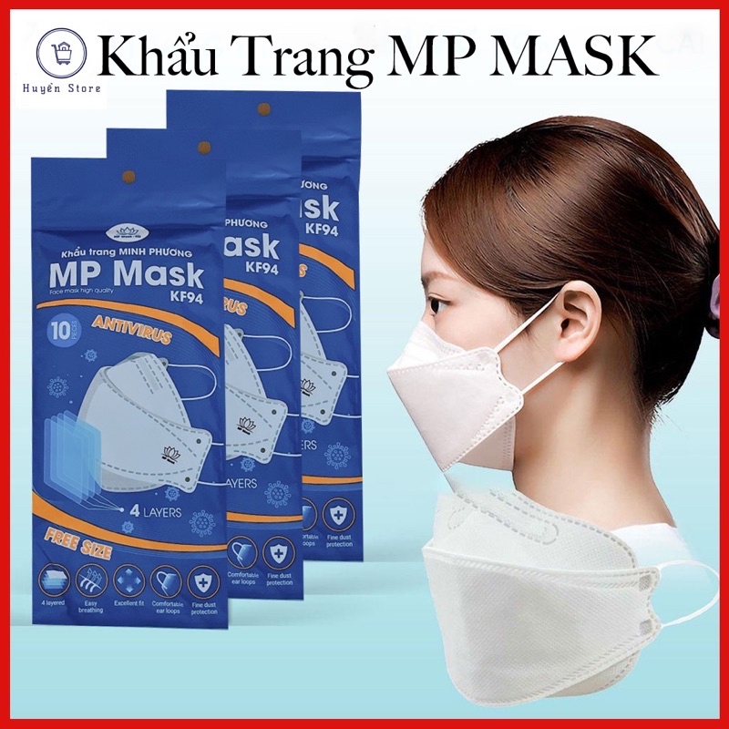 Khẩu Trang KF94 MP MASK Hàn Quốc 4 lớp kháng khuẩn, chống bụi mịn