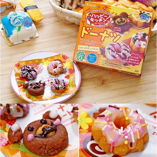 Combo 2 hộp kẹo Popin Cookin đồ chơi sáng tạo ăn được gồm : Bánh Donut + 1 hộp kẹo tự chọn chính hãng