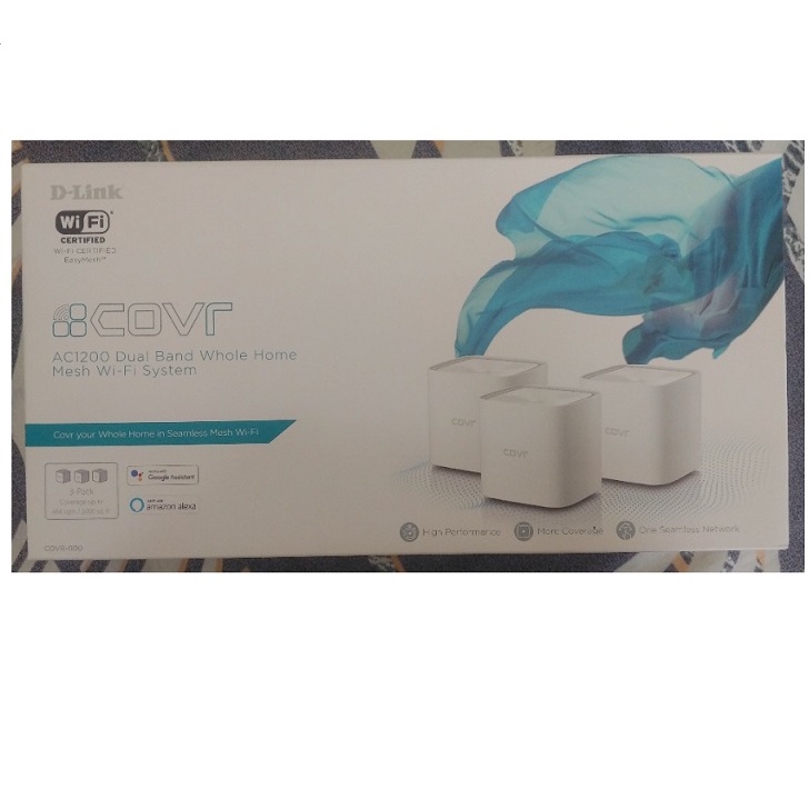 Bộ Mesh WiFi DLink COVR1100 (3 Pack ) Lan Gigabit Chuẩn AC1200 2 băng tần kép