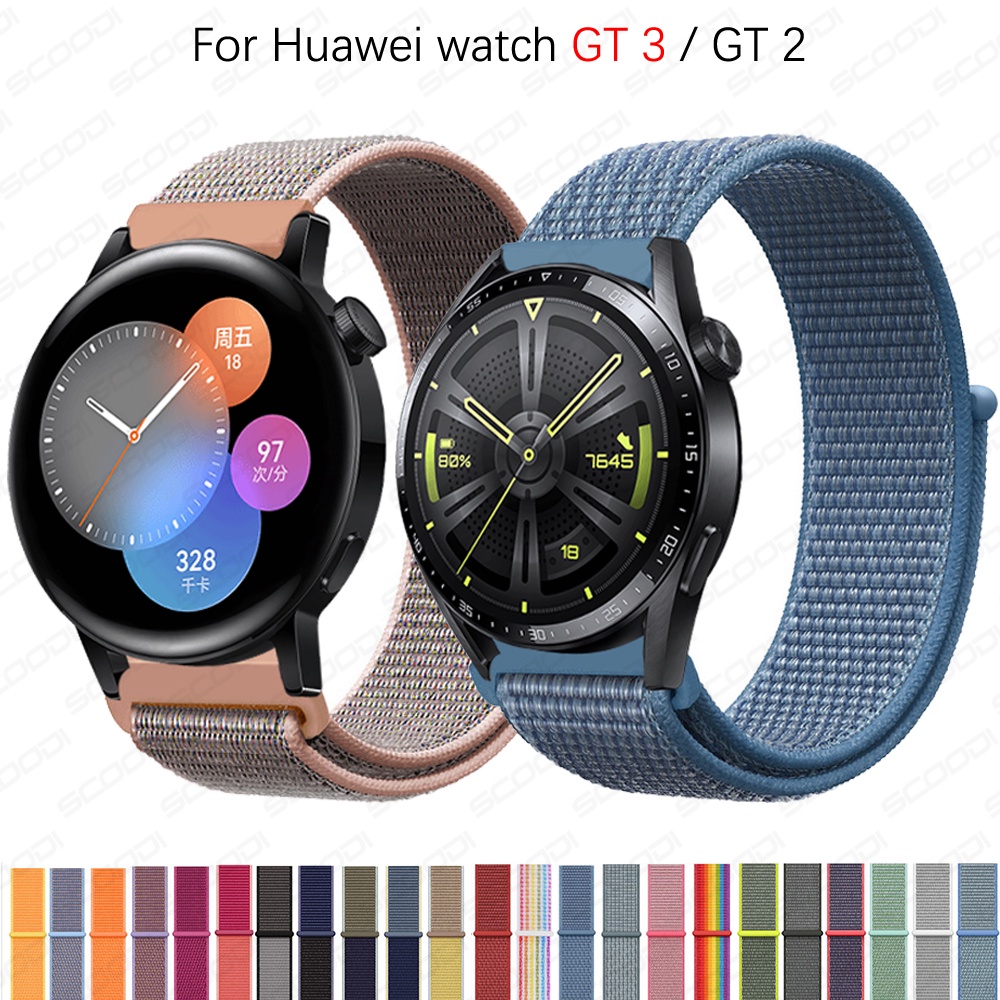 Dây đeo nylon thể thao cho đồng hồ thông minh Huawei GT3 / GT 2 2e 2Pro 42mm 46mm