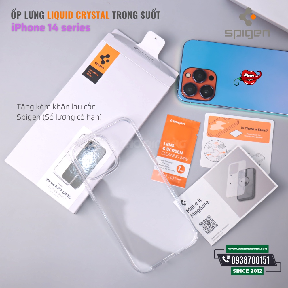 Ốp lưng iPhone 14 Pro Max ( 14, 14 Plus, 14 Pro ) Spigen Liquid Crystal