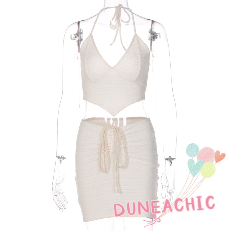 Set Áo Lửng 2 Dây + Chân Váy Bút Chì Quyến Rũ Dành Cho Nữ