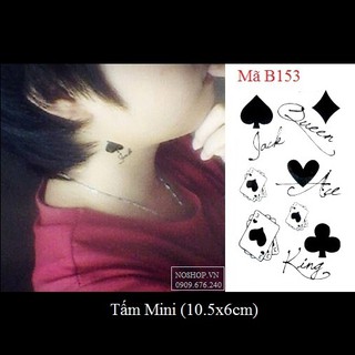 Hình xăm dán lá bài B153
