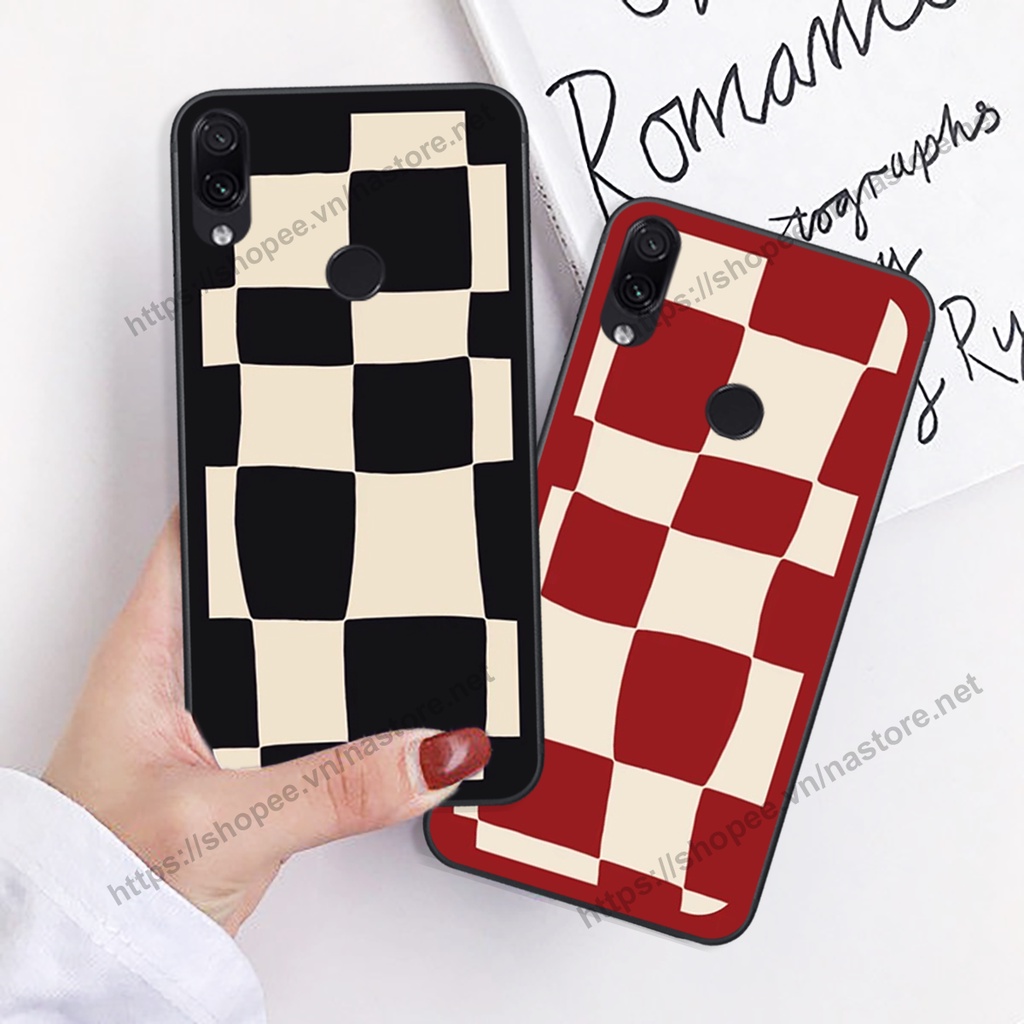 Ốp lưng Xiaomi Redmi 7 / Redmi Note 7 / Redmi S2 mặt cười, họa tiết caro đơn giản đẹp cute