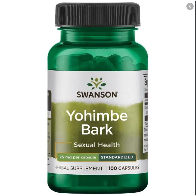 Swanson Premium Yohimbe Bark 75MG - Viên Uống Hỗ Trợ Tăng Cương Sinh Lý Nam 100 Viên