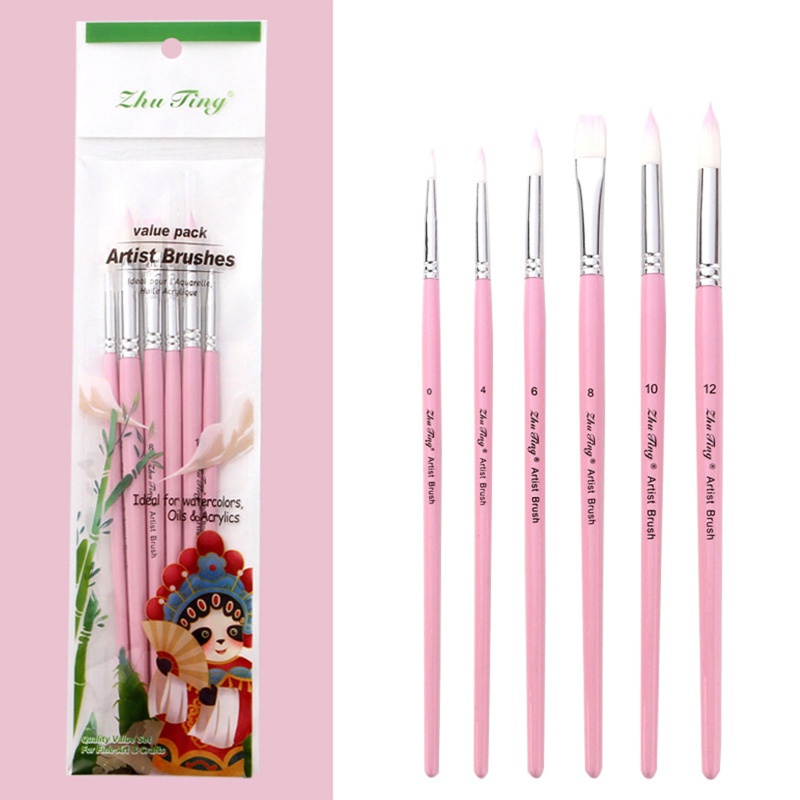 Va Bộ Cọ Vẽ Tranh Màu Nước Acrylic Hình Trứng Phục Sinh Mang Đi Được