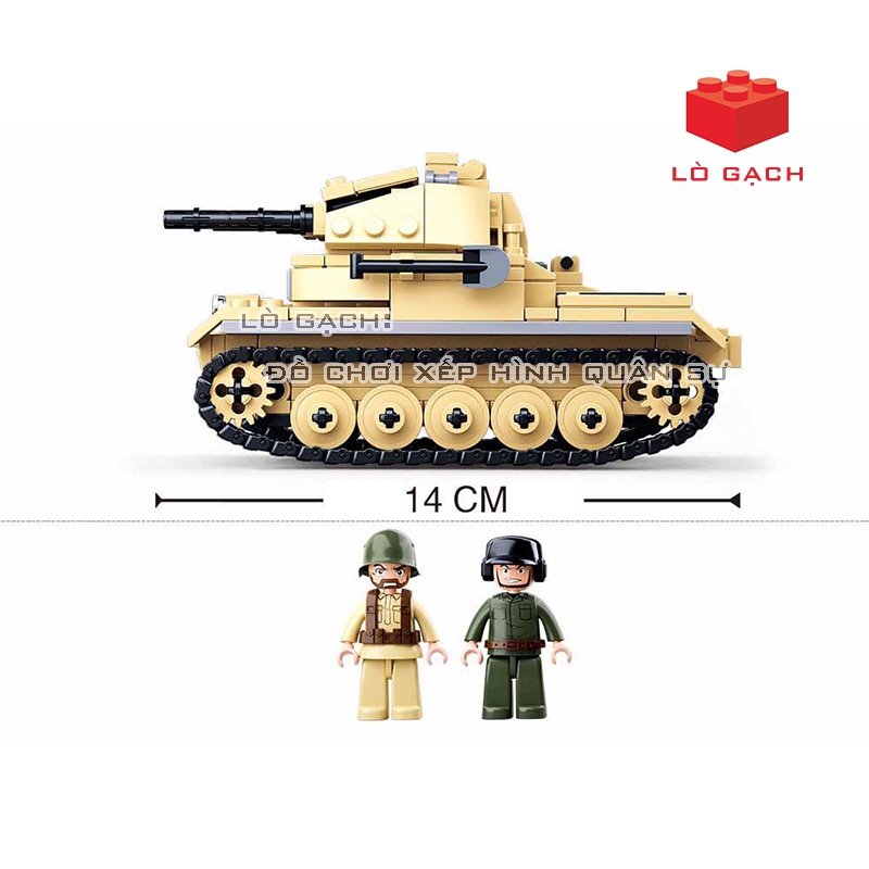 Bộ xếp hình Xe tăng hạng nhẹ Panzer 2 Quân đội Đức Chiến tranh thế giới 2 WW2 356 chi tiết