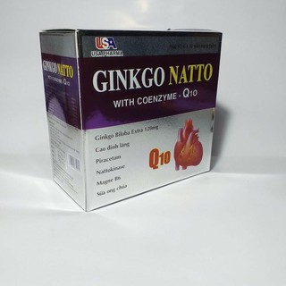 GINKGO NATTO WITH COENZYM Q10 TĂNG TUẦN HOÀN NÃO HỖ TIM MẠCH  HỘP 100 VIÊN.