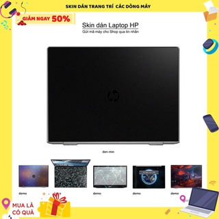 Skin dán Laptop HP dán màu đen mịn