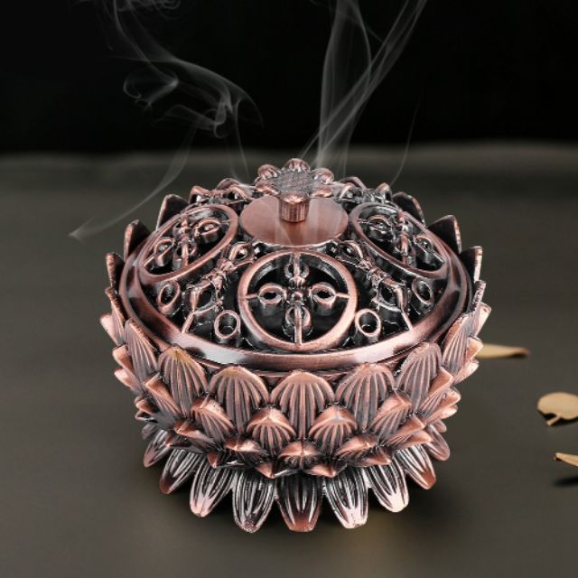 Lư đốt trầm hộp kim mini