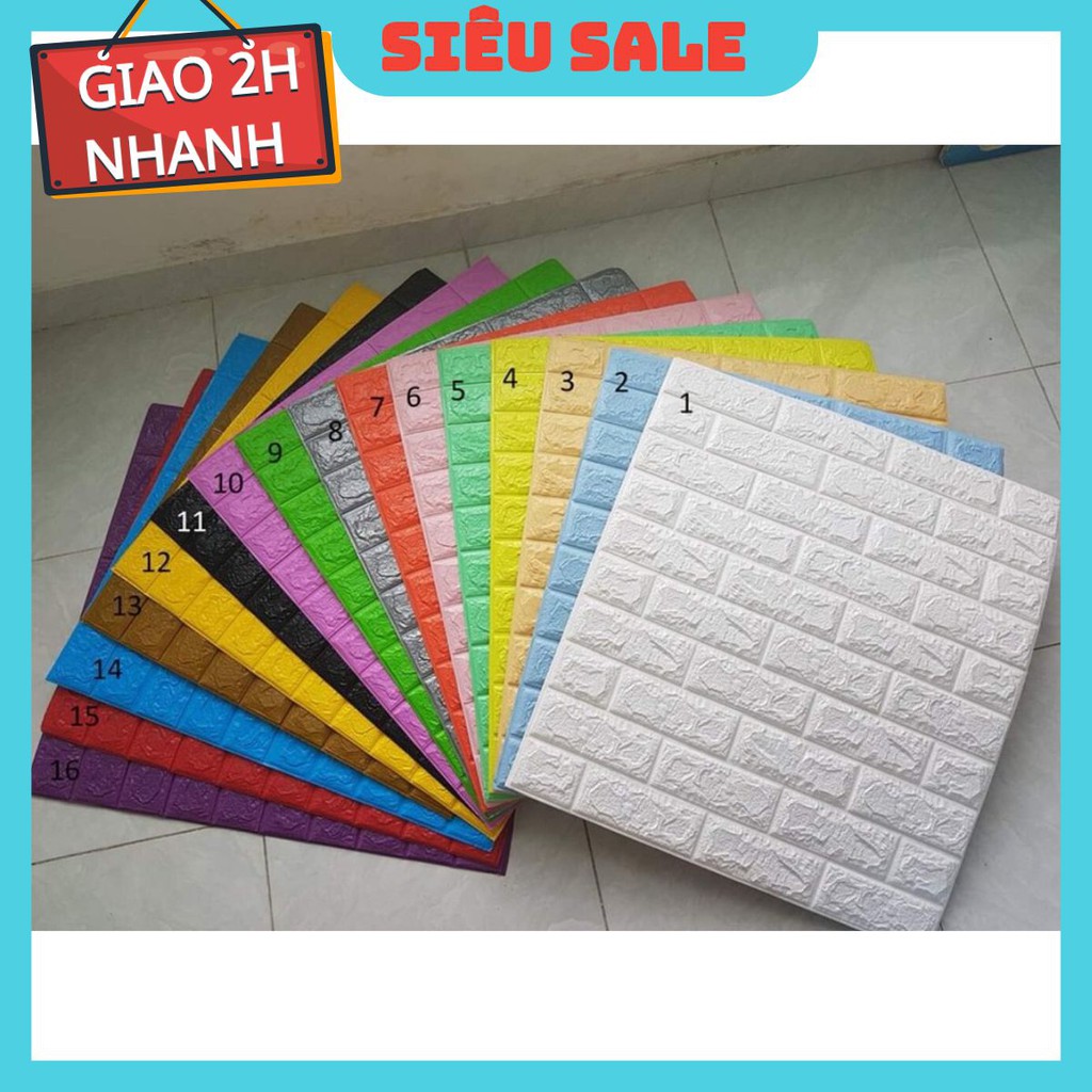 ( Combo 20 Tấm) Xốp Dán Tường Giả Gạch 5mm Cao Cấp Cách Âm Cách Nhiệt Giá Rẻ Nhất Tốt Nhất