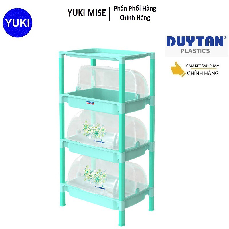 Kệ Duy Tân Nắp Lớn 3 Ngăn Nhựa PP Bền Đẹp, Cứng Chắc 2017 No.380/3 YUKI MISE Phân Phối Chính Hãng💯