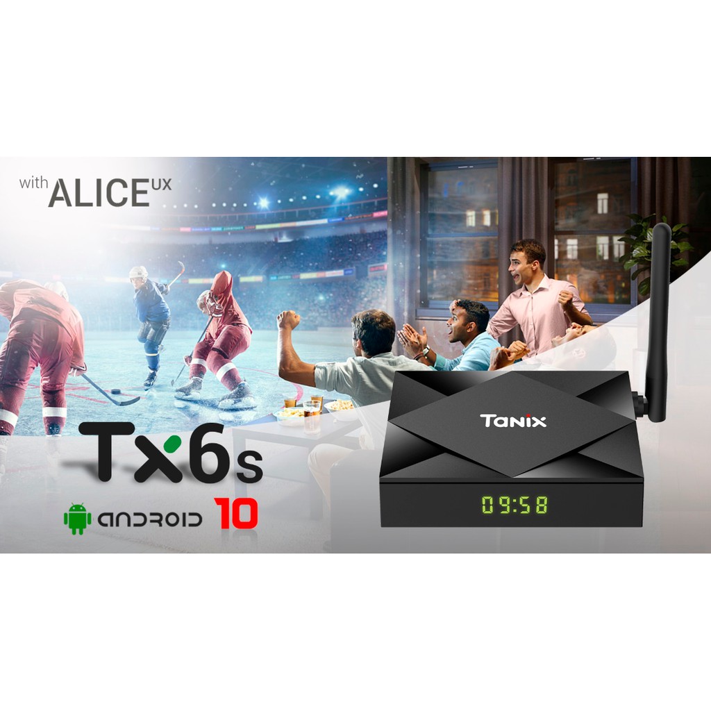 Android TV Box Tanix TX6s, Ram 4GB, Bộ nhớ 32GB, Android TV 10.0, Wifi AC, Bluetooth 5.0